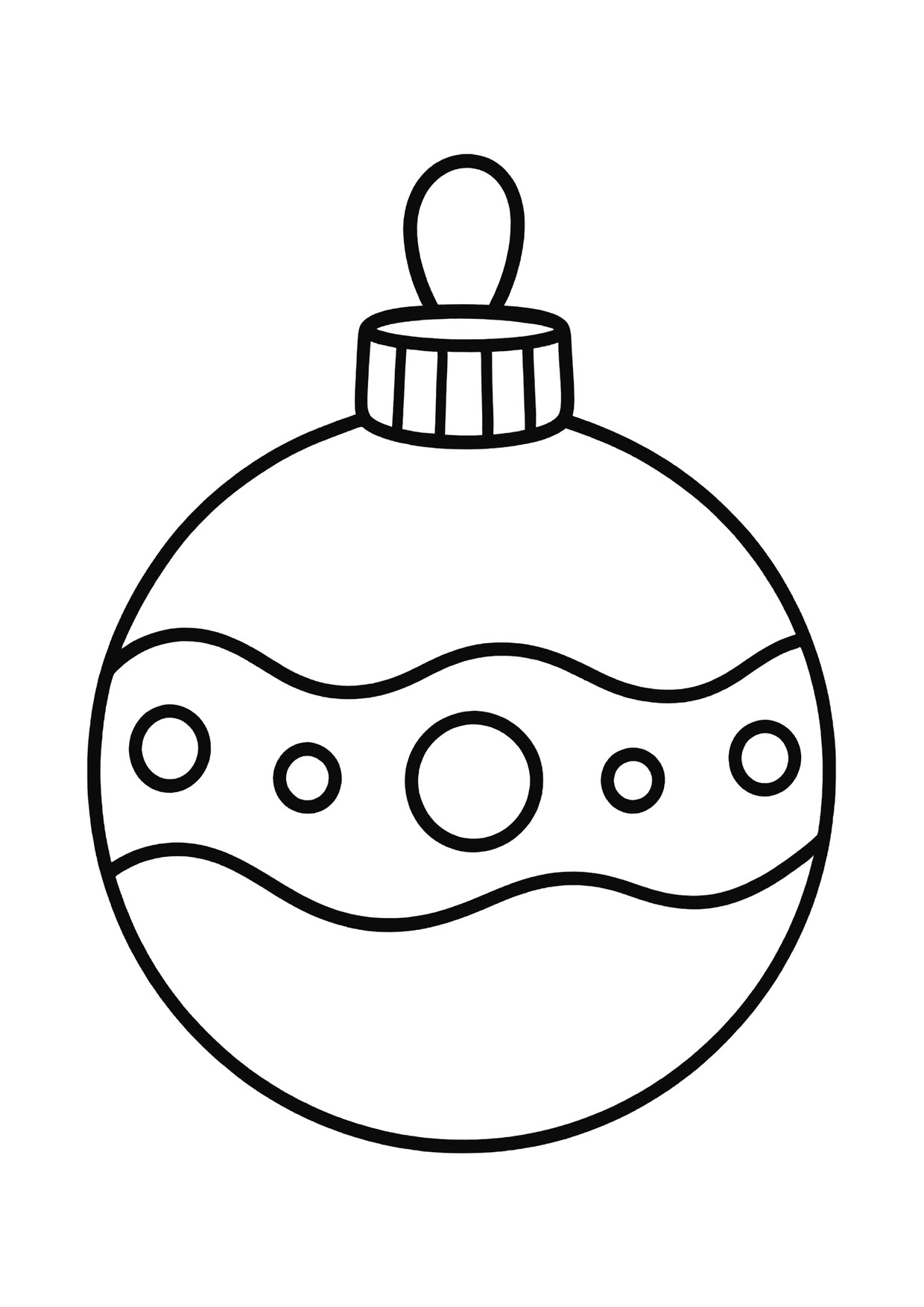 Coloriage boule de noel simple