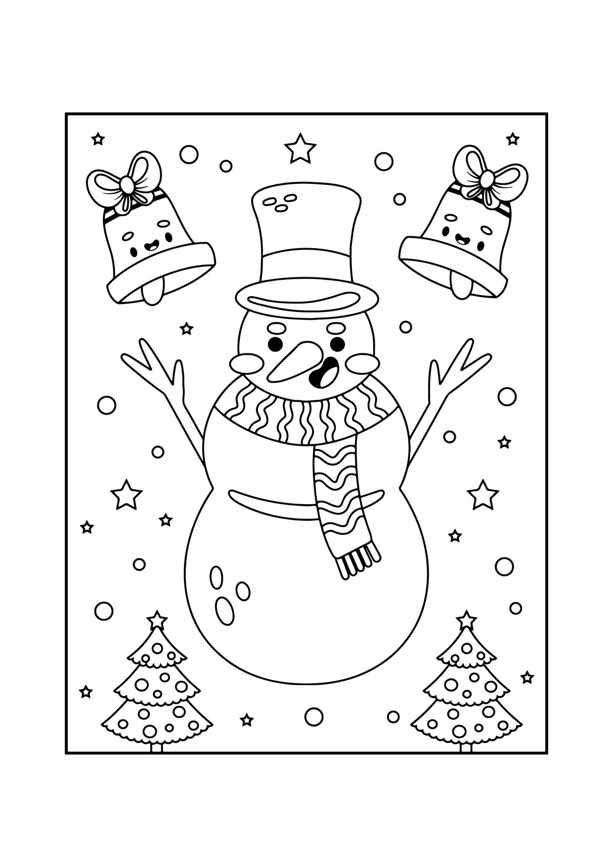 Coloriage renne flocon etoiles
